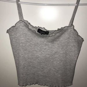 Topshop cropped tank in grey